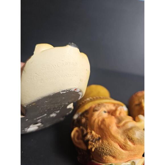 Set Of 3 Bossons Chalkware Sea Captain Uriah Heep Paddy Wall Plaques - Picture 10 of 11